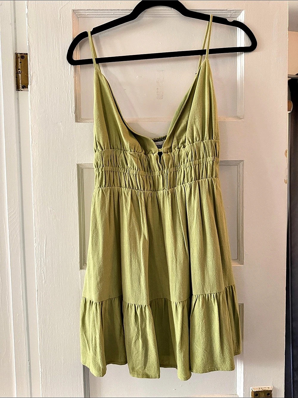 Green Tiered Mini Dress